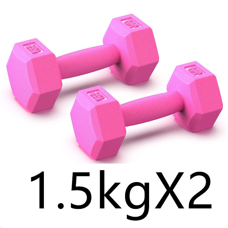 Rubberized Dumbbells for Arm Muscle and Fitness Training