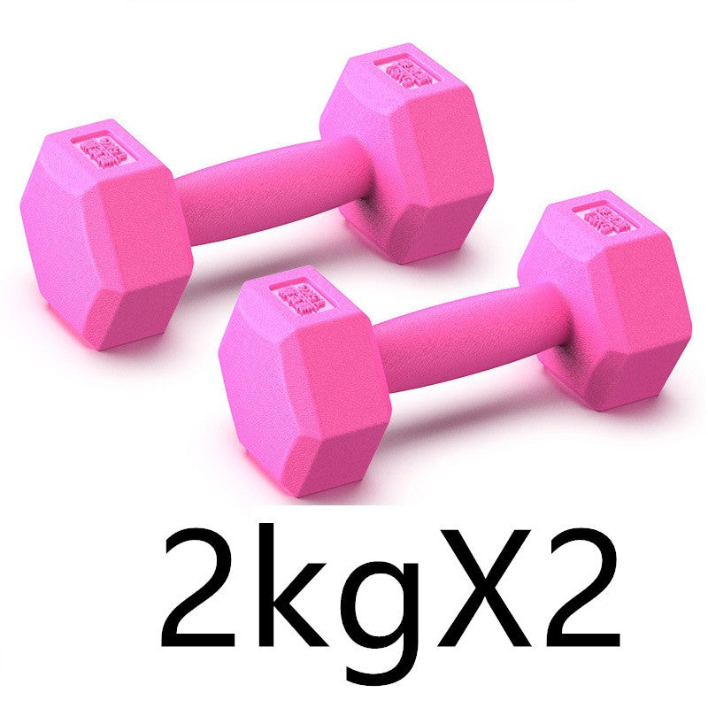Rubberized Dumbbells for Arm Muscle and Fitness Training