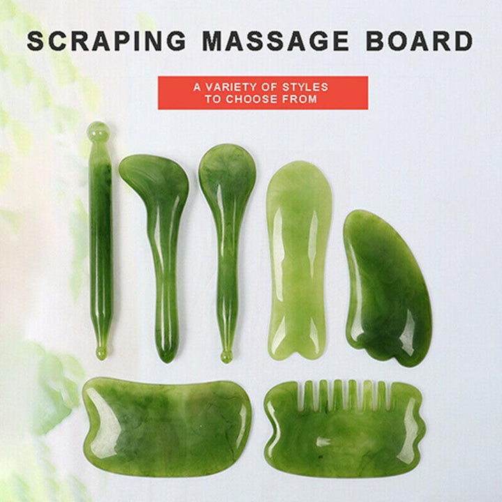 Natural Jade Face Roller and Gua Sha Massage Tool