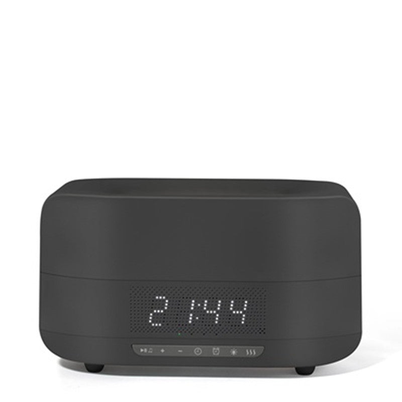Bluetooth Flame Humidifier Speaker with Clock and Atmosphere Light