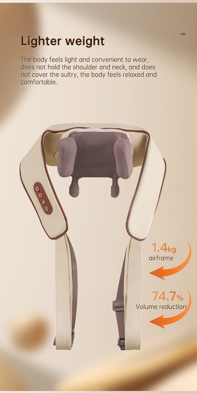 USB-C Heated Shiatsu Neck and Shoulder Massager