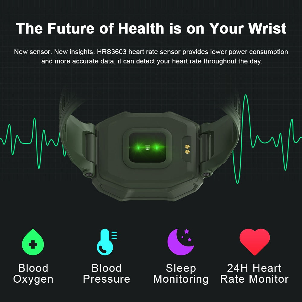 Rugged Outdoor Waterproof Fitness Smart Watch
