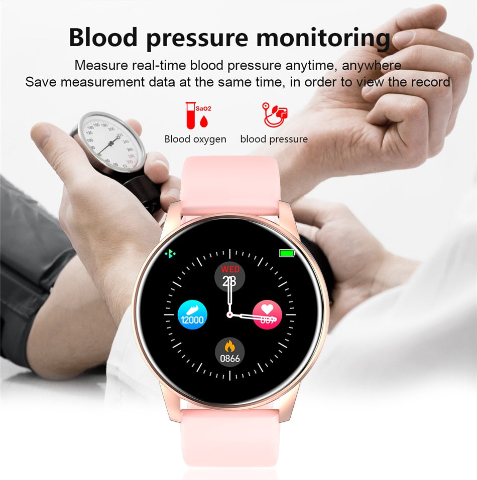 Women’s Weather Forecast Fitness Smart Watch for Android & iOS