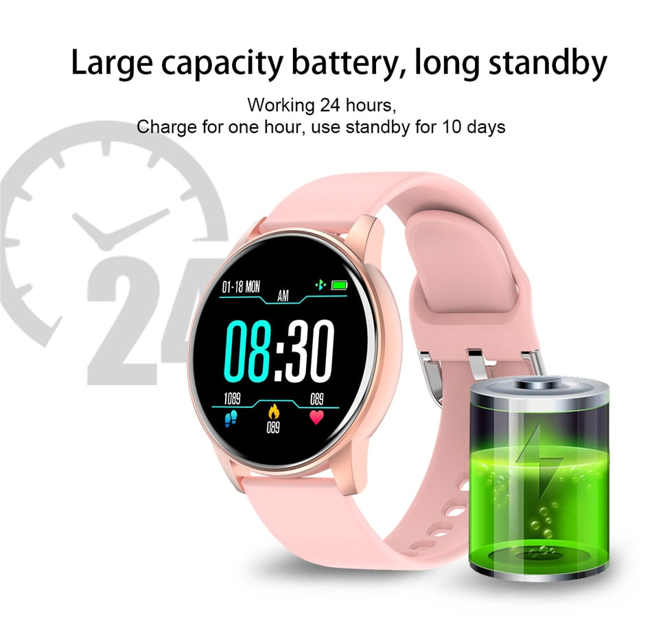 Women’s Weather Forecast Fitness Smart Watch for Android & iOS