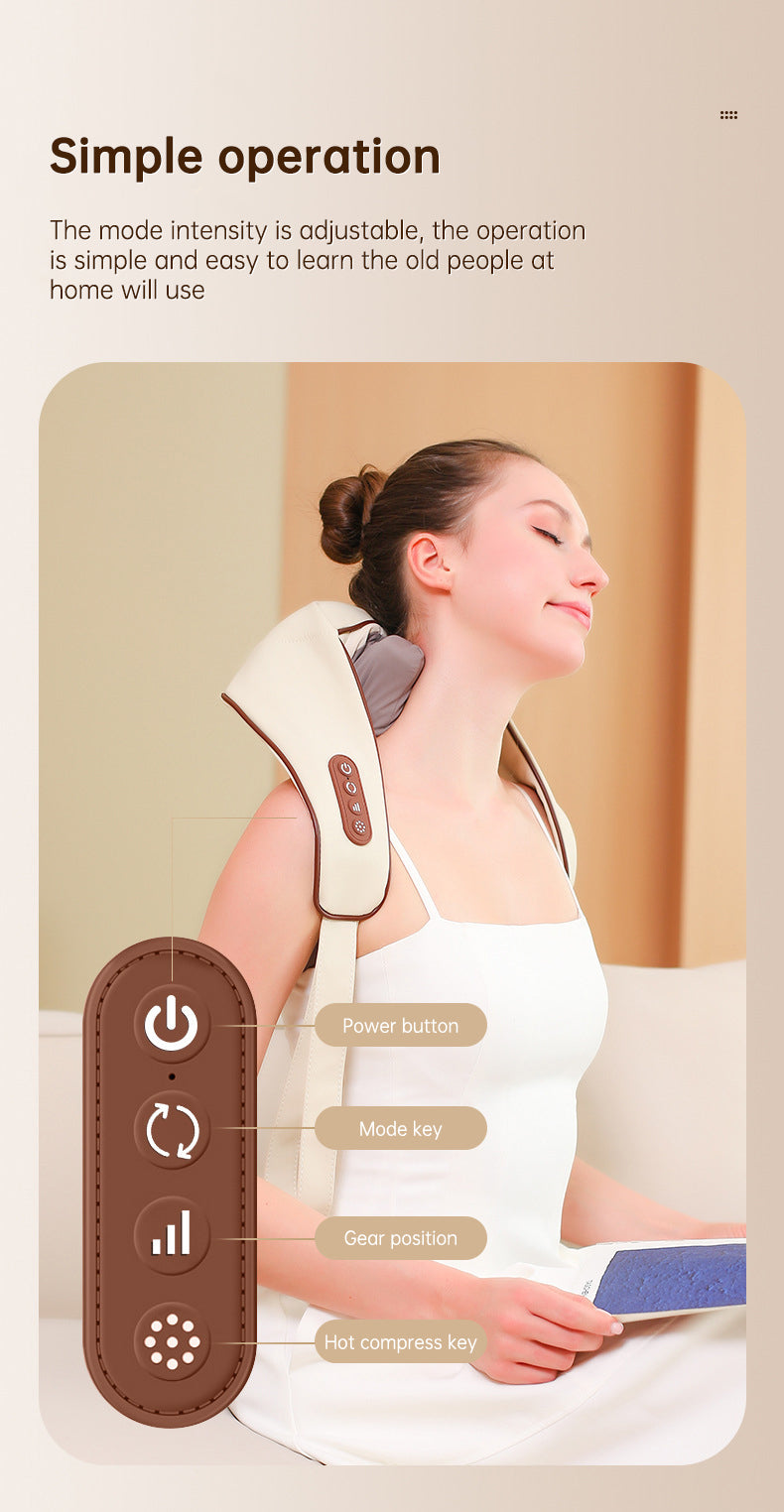 USB-C Heated Shiatsu Neck and Shoulder Massager