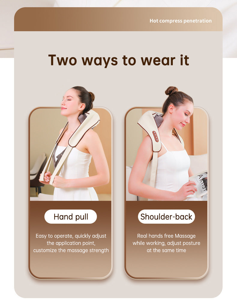 USB-C Heated Shiatsu Neck and Shoulder Massager