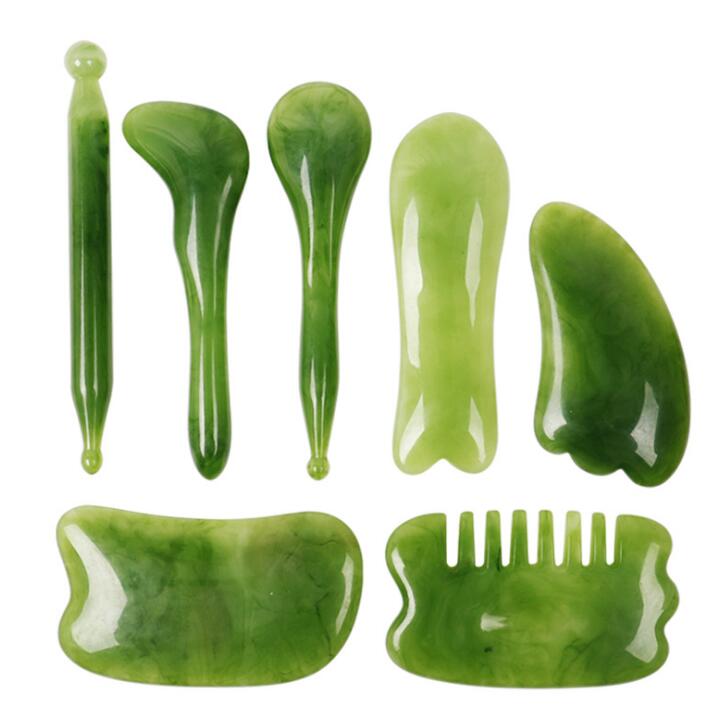 Natural Jade Face Roller and Gua Sha Massage Tool