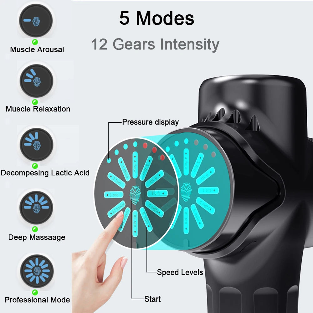 Mini LCD Deep Tissue Muscle Massage Gun Device