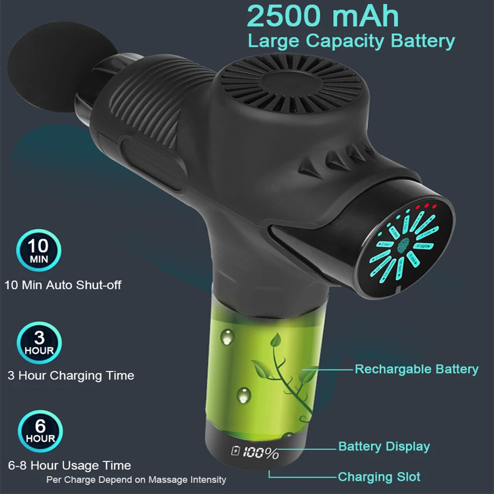 Mini LCD Deep Tissue Muscle Massage Gun Device