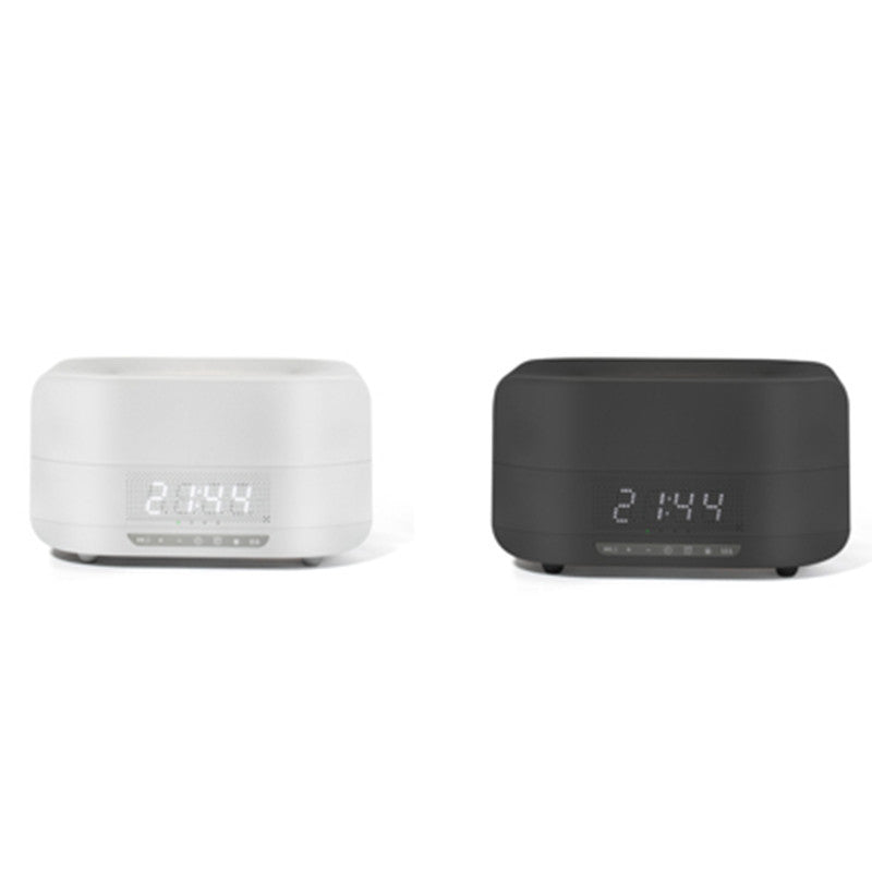 Bluetooth Flame Humidifier Speaker with Clock and Atmosphere Light