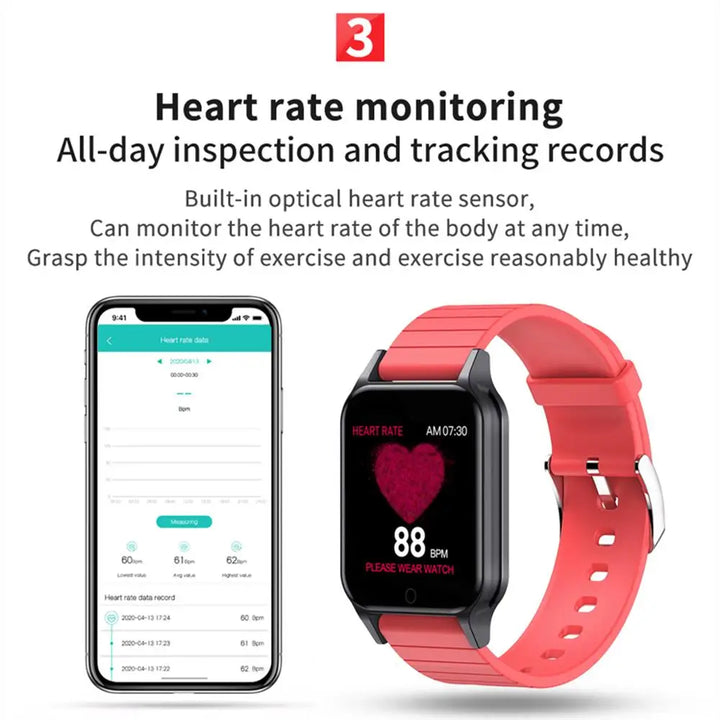 T96 Body Temperature Bluetooth Fitness Smart Watch