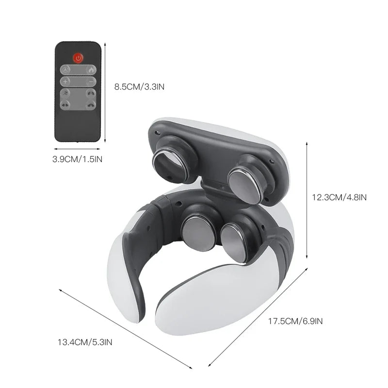 Magnetic Pulse Vibration Neck Massager with Remote Control