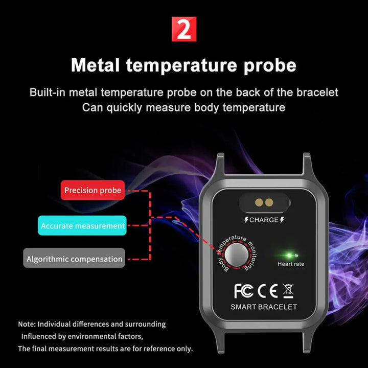 T96 Body Temperature Bluetooth Fitness Smart Watch