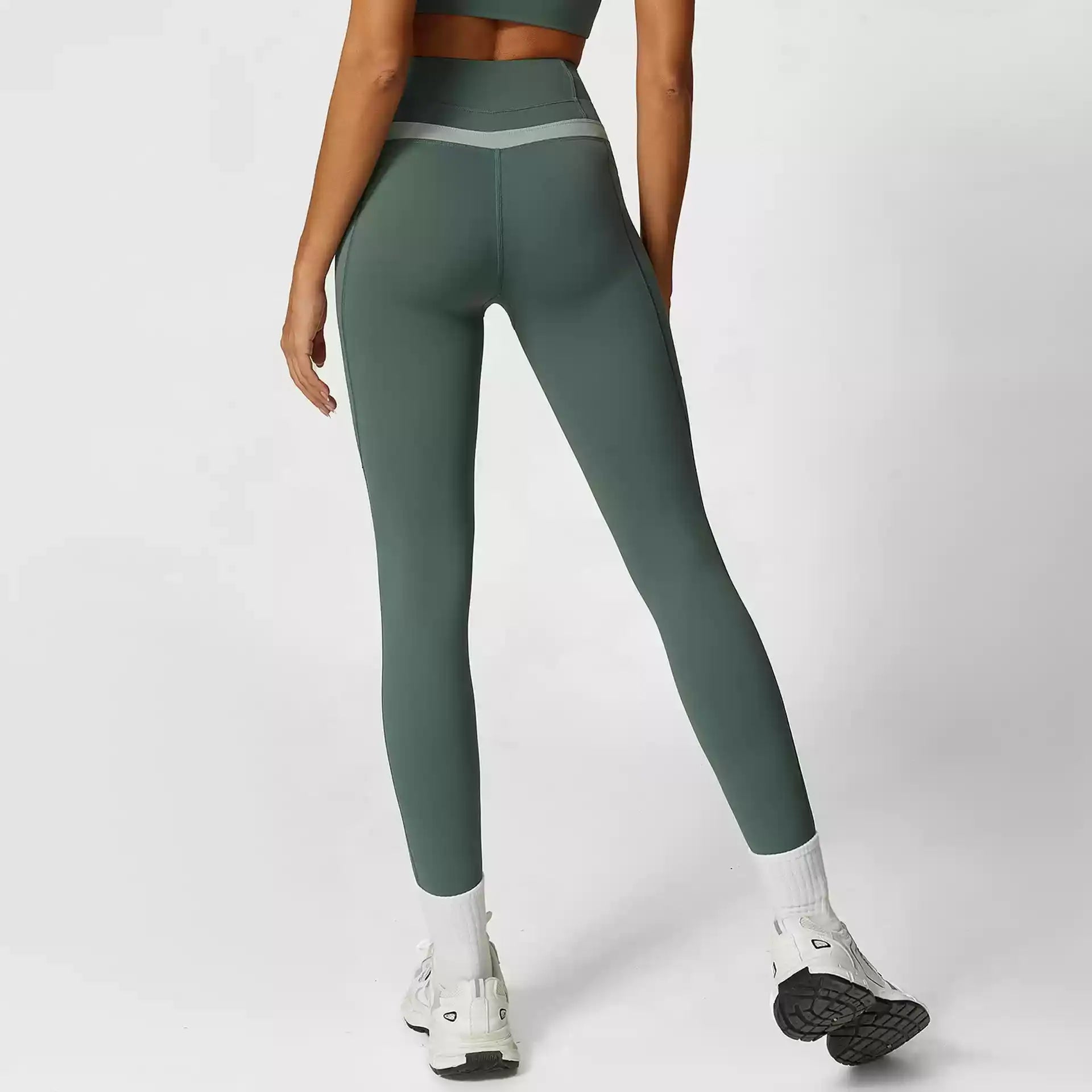 Contour Flex Two-Tone High Waist Fitness Leggings