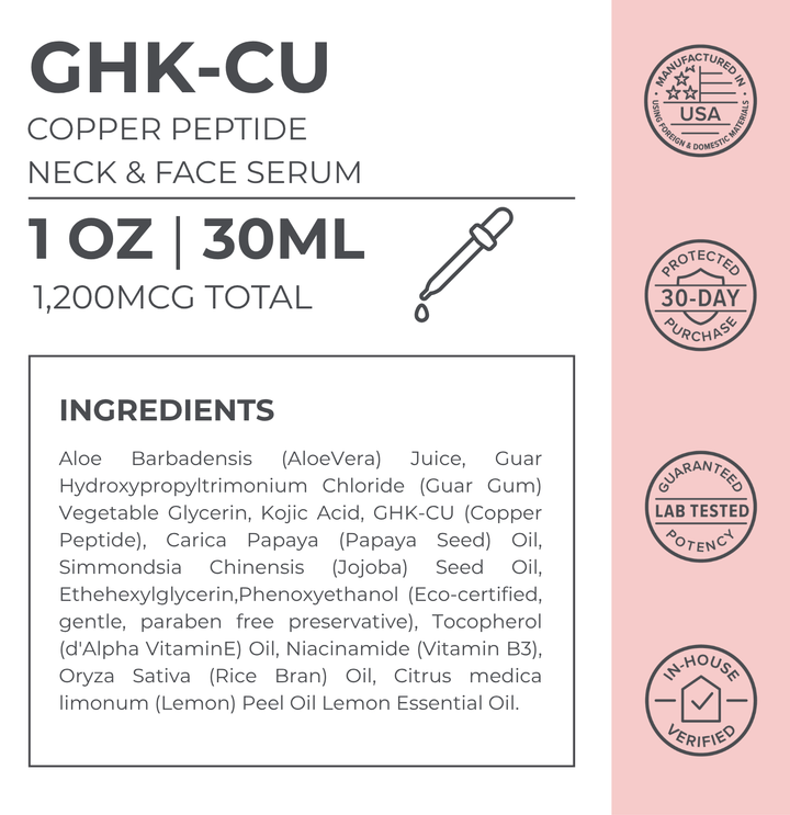 GHK-Cu Copper Peptide Neck & Face Serum