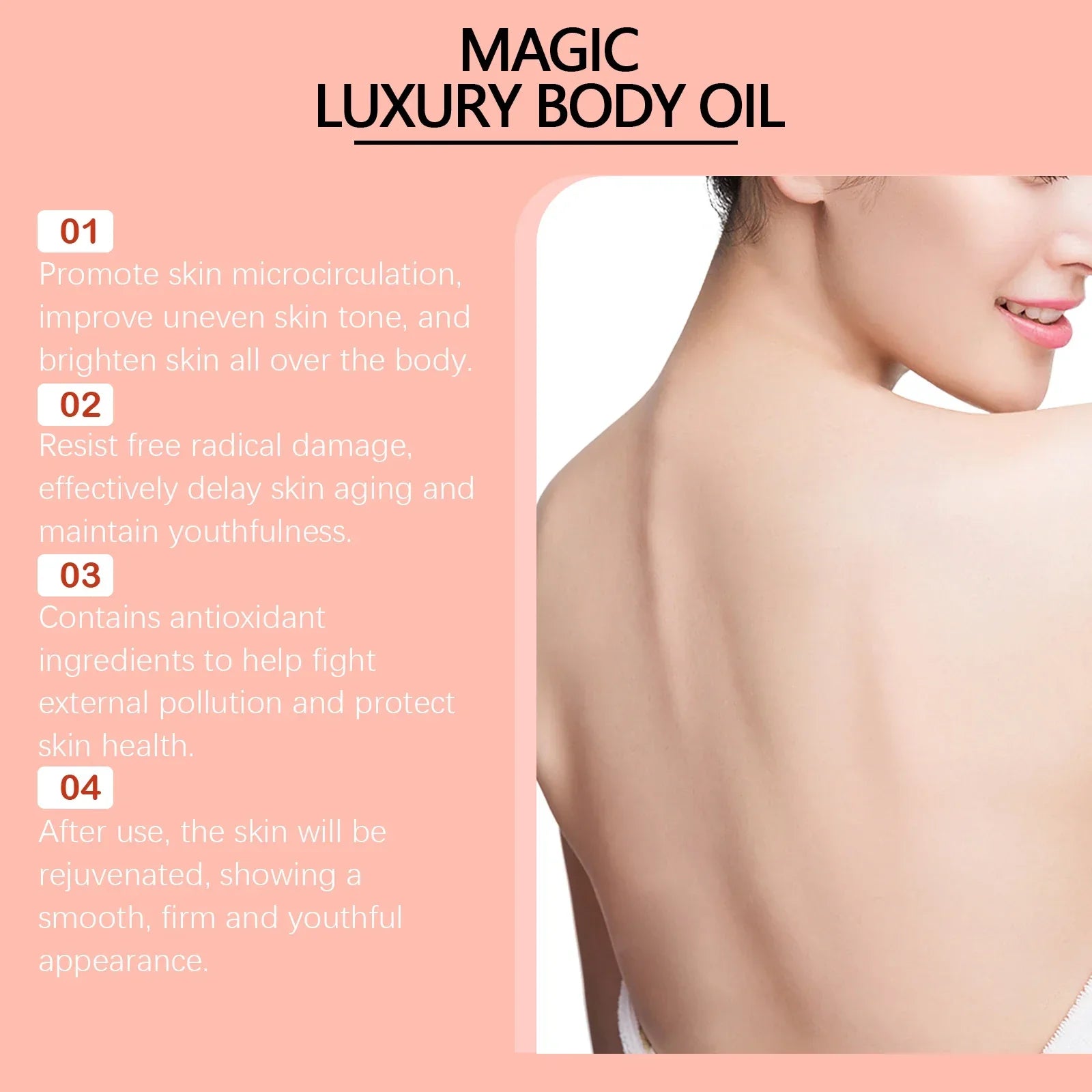 Lifting Firming Body Oil 100ml – Skin Tightening & Hydrating Body Oil for Abdomen, Thighs & Buttocks | Anti Sagging Moisturizing Oil for Smoother Skin