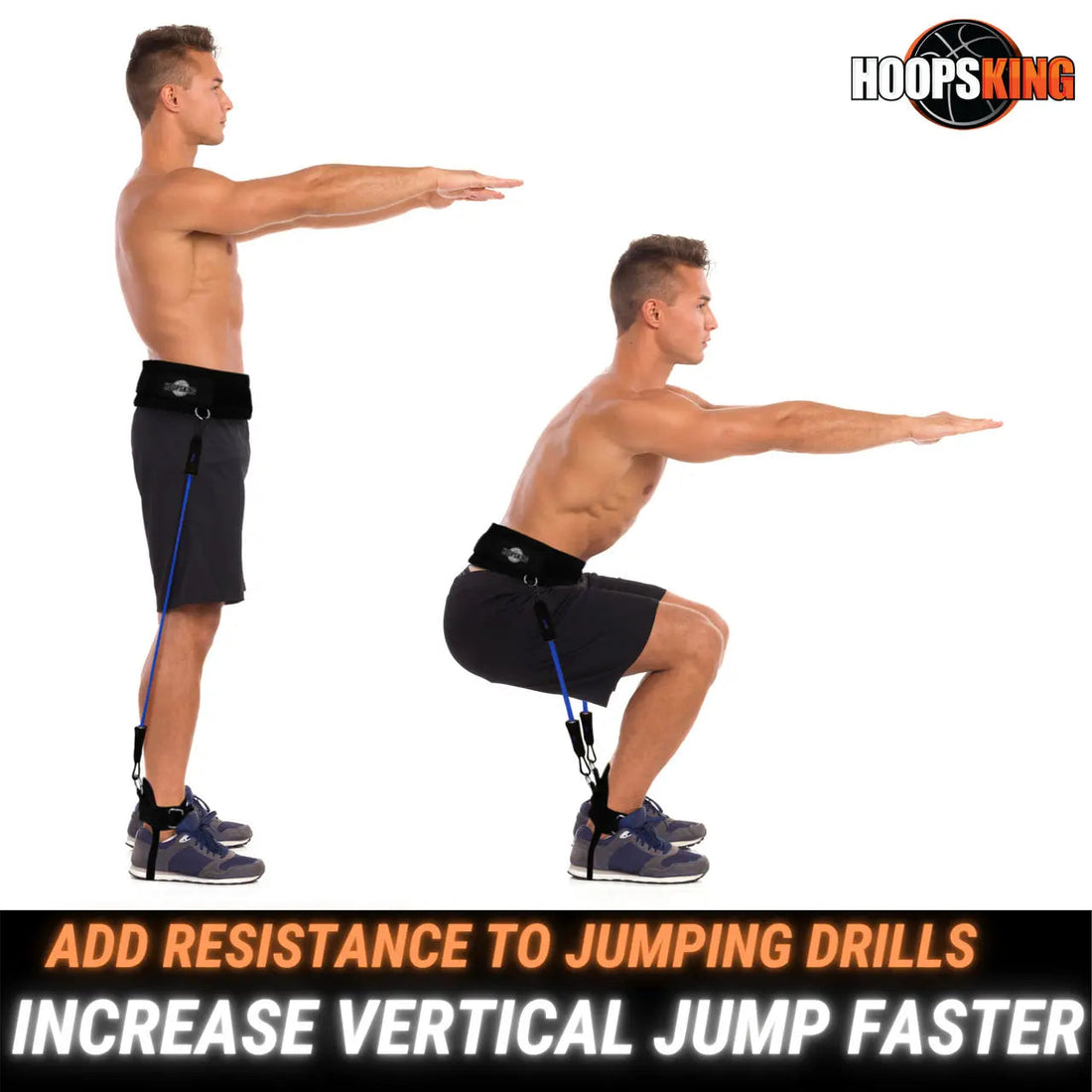 HoopsKing Vertical Jump Trainer Resistance Bands Fitness System