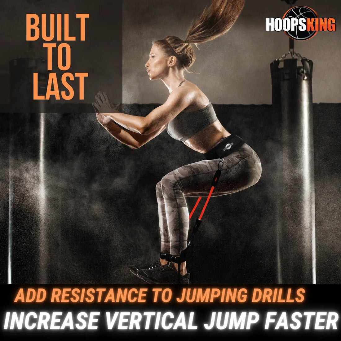 HoopsKing Vertical Jump Trainer Resistance Bands Fitness System