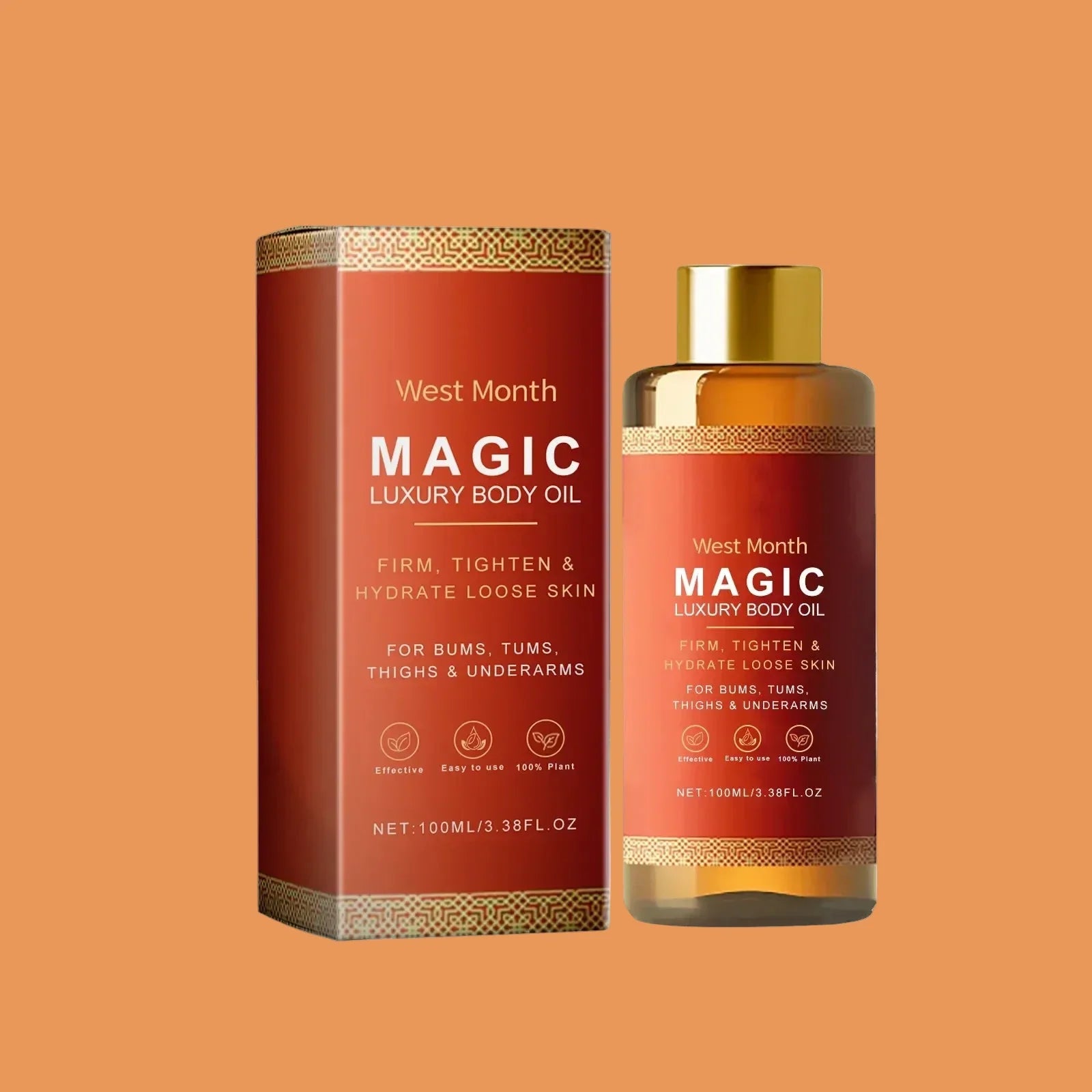 Lifting Firming Body Oil 100ml – Skin Tightening & Hydrating Body Oil for Abdomen, Thighs & Buttocks | Anti Sagging Moisturizing Oil for Smoother Skin