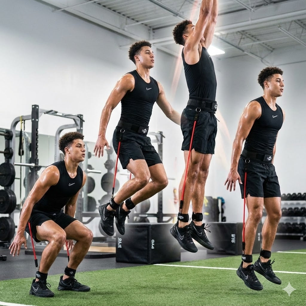 HoopsKing Vertical Jump Trainer Resistance Bands Fitness System