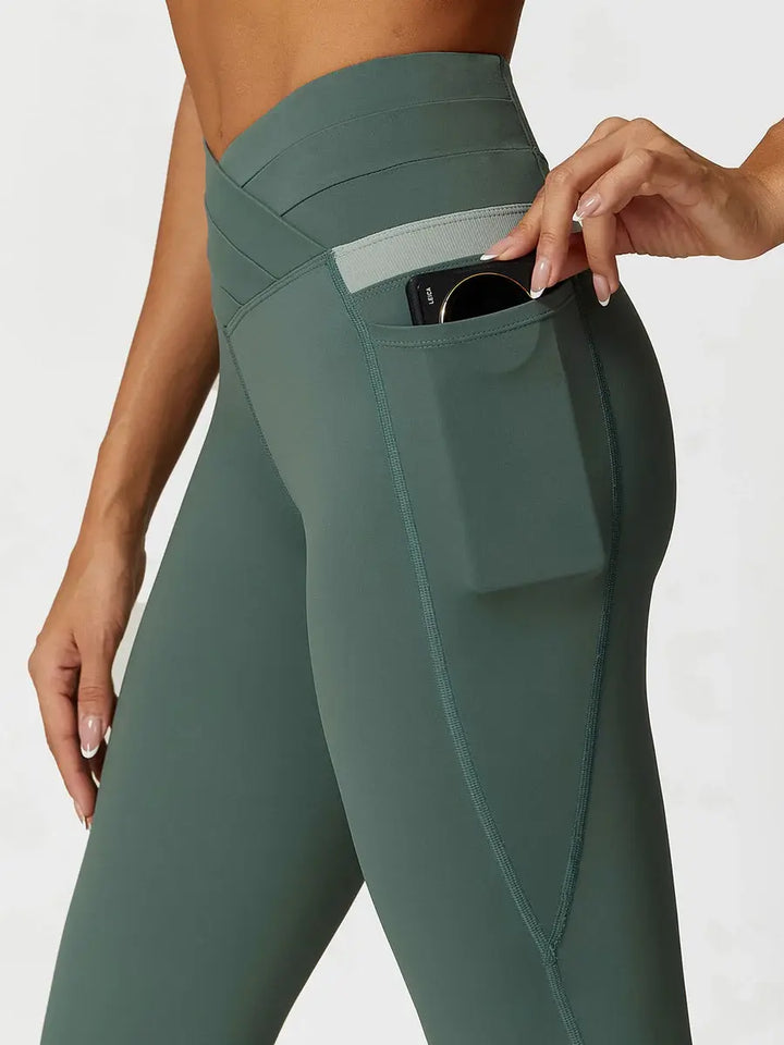 Contour Flex Two-Tone High Waist Fitness Leggings